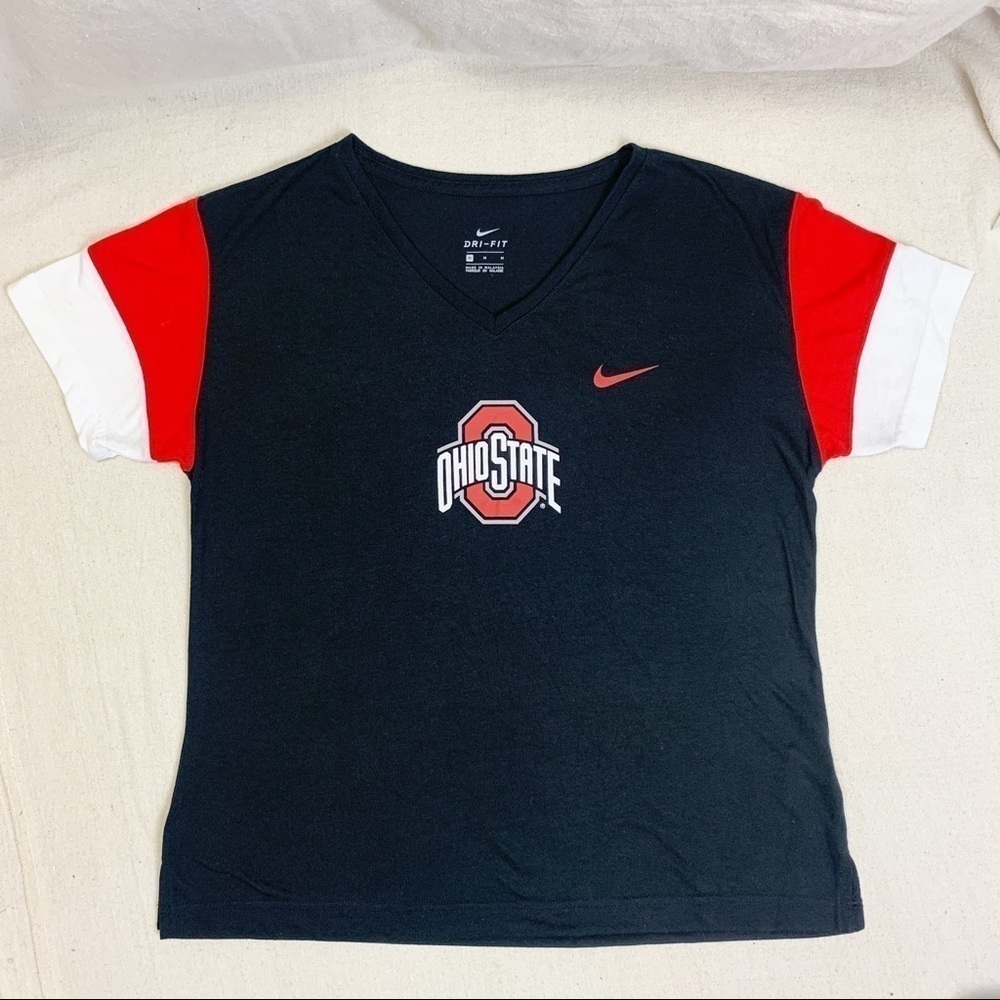 Nike Ohio State Block O V neck Tee shirt
